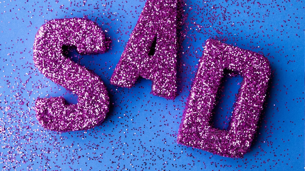 This was part of an assignment for a Typography class of mine to create 3D type of some sort. I saw sparkles at Hobby Lobby and I was sold! Due to a recent break up I was going through i felt that this pretty much reflects what it feels like to not be okay but put on the shine so you can get through the day!